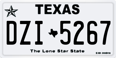 TX license plate DZI5267