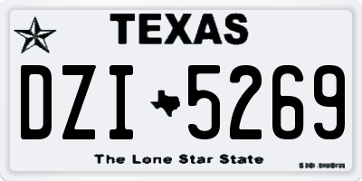 TX license plate DZI5269