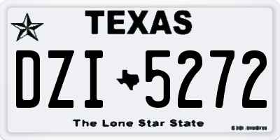 TX license plate DZI5272