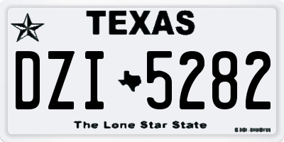 TX license plate DZI5282