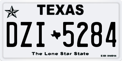 TX license plate DZI5284