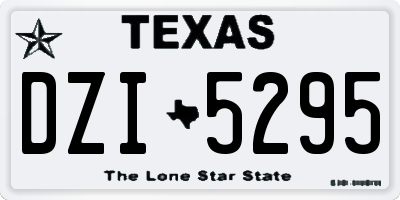 TX license plate DZI5295