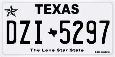 TX license plate DZI5297
