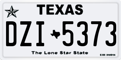 TX license plate DZI5373