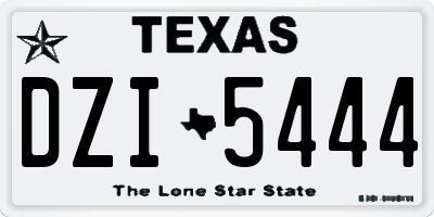 TX license plate DZI5444