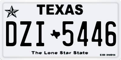 TX license plate DZI5446