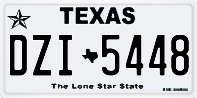 TX license plate DZI5448