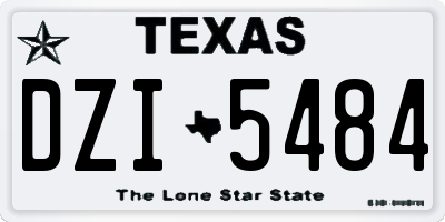 TX license plate DZI5484