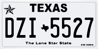 TX license plate DZI5527