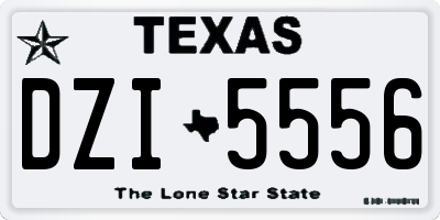 TX license plate DZI5556