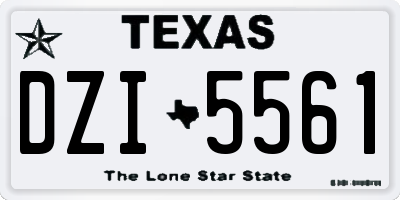 TX license plate DZI5561