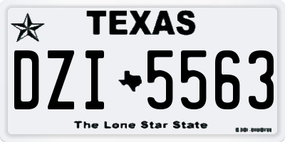 TX license plate DZI5563