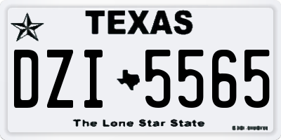 TX license plate DZI5565