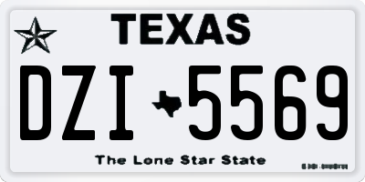 TX license plate DZI5569