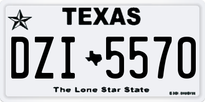 TX license plate DZI5570