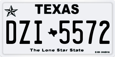 TX license plate DZI5572