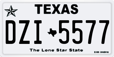TX license plate DZI5577