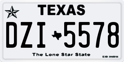 TX license plate DZI5578
