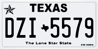 TX license plate DZI5579