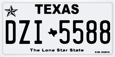 TX license plate DZI5588