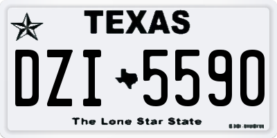TX license plate DZI5590