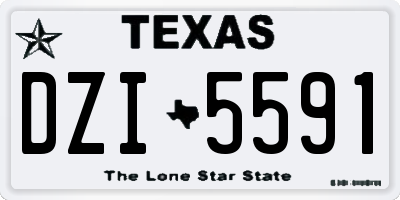 TX license plate DZI5591
