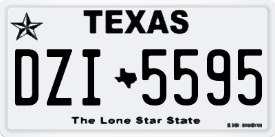 TX license plate DZI5595
