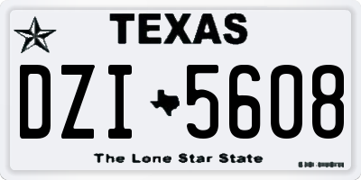 TX license plate DZI5608