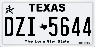 TX license plate DZI5644