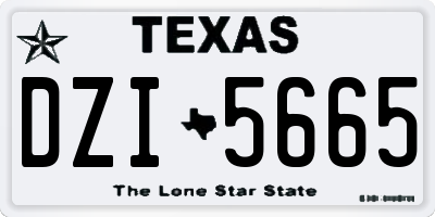 TX license plate DZI5665