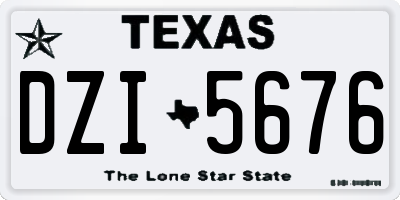 TX license plate DZI5676