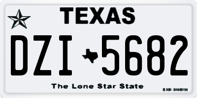 TX license plate DZI5682