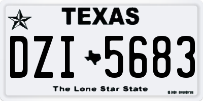 TX license plate DZI5683