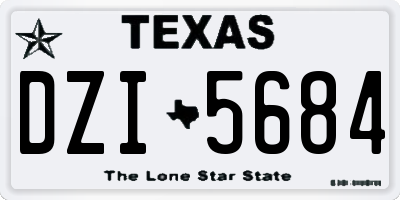 TX license plate DZI5684