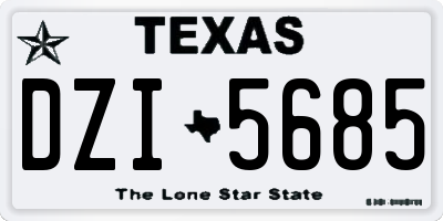 TX license plate DZI5685