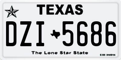 TX license plate DZI5686