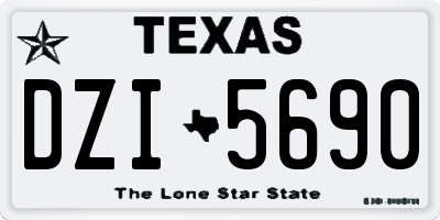 TX license plate DZI5690