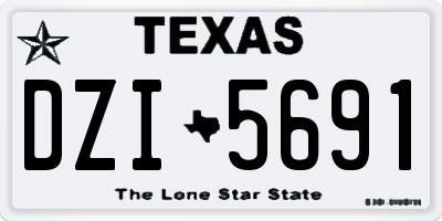 TX license plate DZI5691
