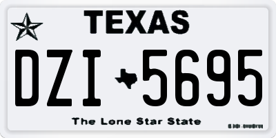 TX license plate DZI5695