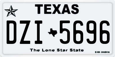 TX license plate DZI5696