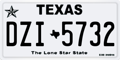 TX license plate DZI5732