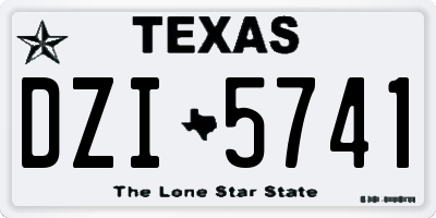 TX license plate DZI5741