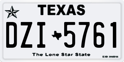 TX license plate DZI5761