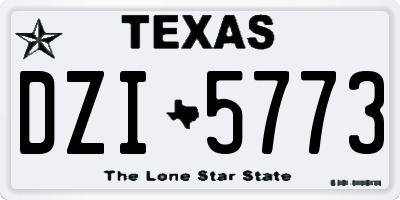 TX license plate DZI5773