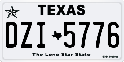 TX license plate DZI5776