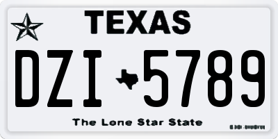 TX license plate DZI5789