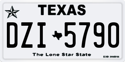 TX license plate DZI5790