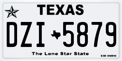 TX license plate DZI5879