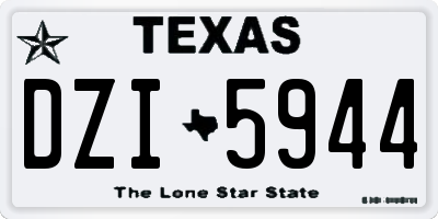 TX license plate DZI5944