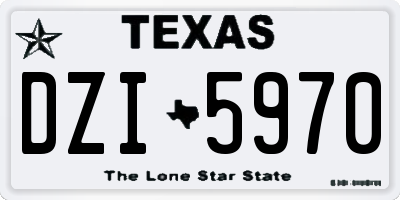 TX license plate DZI5970